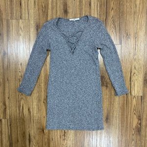 Peppered coloured long sleeve dress